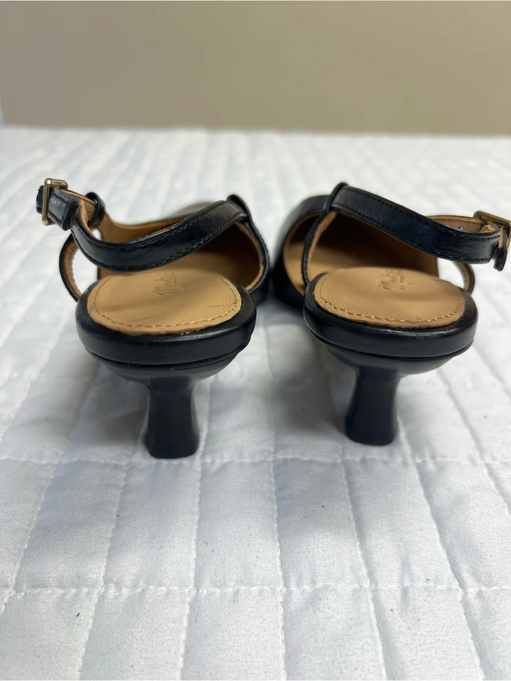 Madewell The Debbie Slingback Pump in True Black Size 5